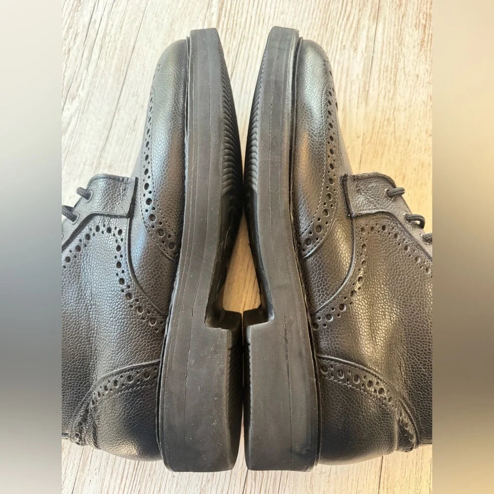 Allen Edmonds Long Branch Wing Tip Dress Boots Pebble Leather Lace Up Men’s 10.5
